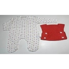 vitvit 0-12 Ay El Örgüsü Yavruağzı Rengi Yelek ve Tulum