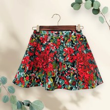 Feviola Kiraz Desenli Etek