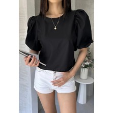 Caddebostan Moda Karpuz Kol Sırtı Fiyonk Detaylı Poplin Bluz