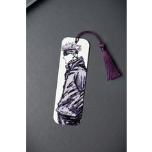 Anka Atölye Jujutsu Kaisen Satoru Gojo Çizimli Kitap Ayracı - 3D Baskı Anime Temalı Ayraç / Hediyelik Eşya