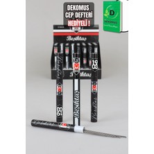 "dekomus Cep Defteri Hediyeli" Yeni Sezon Lisanslı Beşiktaş "2 Adet" 36'lı 0.7 mm Tüp Uç Seti