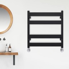 Hammam 600X385 Alüminyum Havlupan Lavin Mat Dokulu Siyah Ral 9005