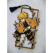 Anka Atölye Demon Slayer - Zenitsu Karakter Çerçeveli Kitap Ayracı – Ince Plastik - Anime Temalı Ayraç