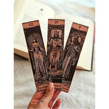Anka Atölye 3'lü Set Tarot Kartları Temalı Kitap Ayracı - Mistisizm ve Içsel Yolculuk Tarot Ayraç