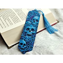Anka Atölye Kafatası Baskılı 3D Kitap Ayracı – Gotik, Mistisizm, Pop Art ve Koleksiyonluk Ayraç- Sanatsal Dekor