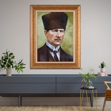 Giyense Altın Varaklı Çerçeveli Paspartulu Tablo ZS1330