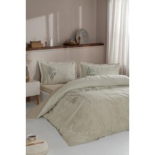 Özdilek Nevresim Takımı  Fitted Çarşaflı Ranforce Çift Kişilik  Krem Conıum