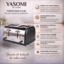 Yasomi YK-628T 4 Dilimli Geniş Yuvalı Ekmek Kızartma Makinesi