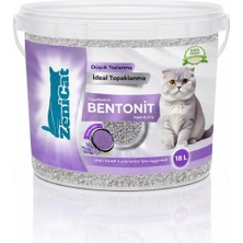ZeniCat Lavantalı Gri Aktif Karbonlu Bentonit Kedi Kumu 18 Lt – Güçlü Topaklanan, Koku Kontrolü