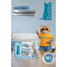 ZeniCat Marsilya Sabunlu Bentonit Kedi Kumu 18 Lt – İnce Taneli, Güçlü Topaklanan, Ferah Koku