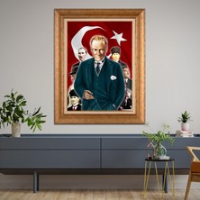 Giyense Altın Varaklı Çerçeveli Paspartulu Tablo ZS1104