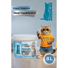ZeniCat Marsilya Sabunlu Bentonit Kedi Kumu 8 Lt – İnce Taneli, Güçlü Topaklanan, Ferah Koku