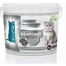 ZeniCat Aktif Karbonlu Bentonit Kedi Kumu 8 Lt – İnce Taneli, Güçlü Topaklanan, Koku Kontrolü