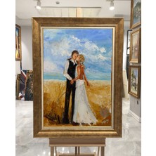 Giyense Altın Varaklı Çerçeveli Paspartulu Tablo ZS1606