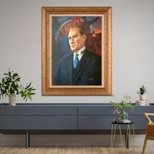 Giyense Altın Varaklı Çerçeveli Paspartulu Tablo ZS2103