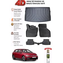 Volkswagen Golf 8 Manuel 2024 Model Araca Özel Kokusuz Paspas Takımı + Üst Bagaj Havuzu