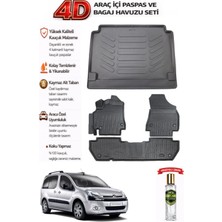 Citroen Berlingo 2018 Model Araca Özel Kokusuz Paspas Takımı + Bagaj Havuzu