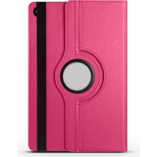 Maks Technology Galaxy Tab A9 Plus Uyumlu ​mkst Dönebilen Standlı Kılıf-Pembe Koyu