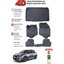 Peugeot 208 2019 Model Araca Özel Kokusuz Paspas Takımı + Bagaj Havuzu