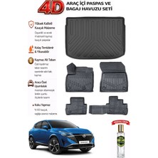 Nissan Qashqai 2024 Model Araca Özel Kokusuz Paspas Takımı + Üst Bagaj Havuzu