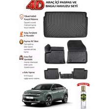 Citroen C4 Elektrikli 2024 Model Araca Özel Kokusuz Paspas Takımı + Üst Bagaj Havuzu