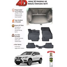 Seat Ateca 4x2 2025 Model Araca Özel Kokusuz Paspas Takımı +Çift Kulak Bagaj Havuzu