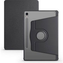 Maks Technology Galaxy Tab S9 Kılıf ​mkst Termik Kalem Bölmeli Dönebilen Standlı Kılıf - Siyah