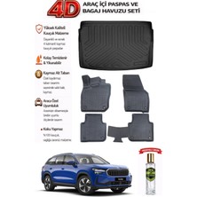 Skoda Kodiaq 2025 Model Araca Özel Kokusuz Paspas Takımı + Alt Bagaj Havuzu