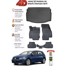 Volkswagen Golf 7 2015 Model Araca Özel Kokusuz Paspas Takımı + Alt Bagaj Havuzu