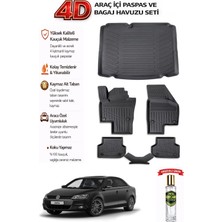 Volkswagen Jetta 2015 Model Araca Özel Kokusuz Paspas Takımı +Cepsiz Bagaj Havuzu