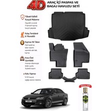 Volkswagen Jetta 2016 Model Araca Özel Kokusuz Paspas Takımı +Cepli Bagaj Havuzu