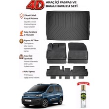 Fiat Doblo 2023 Model Araca Özel Kokusuz Paspas Takımı +Demirli Bagaj Havuzu