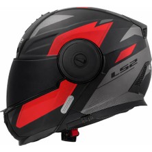 Ls2 Scope 2 Durıa Mat Siyah-Kırmızı Kask (Siyah Vizör)