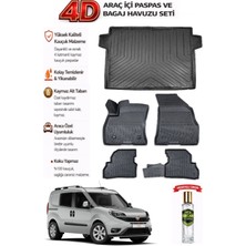Fiat Doblo Maxi 2021 Model Araca Özel Kokusuz Paspas Takımı + Bagaj Havuzu