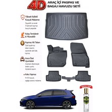 Volkswagen Golf 8 Otomatik 2025 Model Araca Özel Kokusuz Paspas Takımı + Üst Bagaj Havuzu