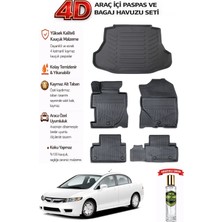 Honda Civic 2010 Model Araca Özel Kokusuz Paspas Takımı + Bagaj Havuzu