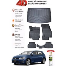 Volkswagen Golf 7 2019 Model Araca Özel Kokusuz Paspas Takımı + Üst Bagaj Havuzu