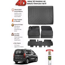 Toyota Proace City 2024 Model Araca Özel Kokusuz Paspas Takımı +Demirsiz Bagaj Havuzu