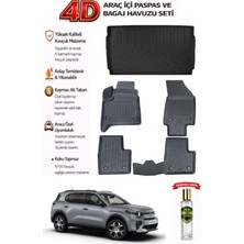 Citroen C3 Aircross Hybrıd 2025 Model Araca Özel Kokusuz Paspas Takımı + Alt Bagaj Havuzu