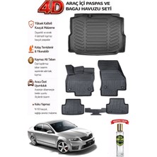Skoda Octavia 2014 Model Araca Özel Kokusuz Paspas Takımı + Bagaj Havuzu