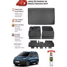 Fiat Doblo 2024 Model Araca Özel Kokusuz Paspas Takımı + Demirsiz Bagaj Havuzu