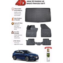 Fiat Egea Hatcback 2021 Model Araca Özel Kokusuz Paspas Takımı + Bagaj Havuzu