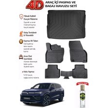 Volkswagen Tayron 2025 Model Araca Özel Kokusuz Paspas Takımı + Üst Bagaj Havuzu