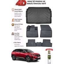 Peugeot 3008 2019 Model Araca Özel Kokusuz Paspas Takımı + Alt Bagaj Havuzu