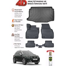 Seat Arona 2024 Model Araca Özel Kokusuz Paspas Takımı + Alt Bagaj Havuzu