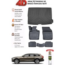 Volvo V90 2022 Model Araca Özel Kokusuz Paspas Takımı + Bagaj Havuzu