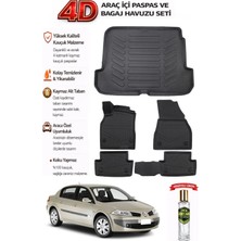 Renault Megane 2 Sedan 2006 Model Araca Özel Kokusuz Paspas Takımı + Bagaj Havuzu