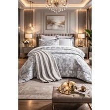 Özdilek Emilia 11 Parça Çeyiz Seti Gri Renkli Güpürlü Nevresim ve Yatak Örtüsü ile Şık