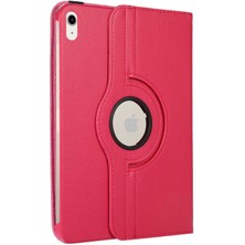 Maks Technology iPad 11.nesil 2025 ​mkst Dönebilen Standlı Kılıf - Pembe Koyu