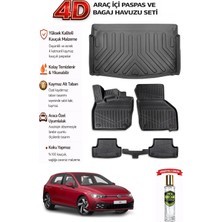 Volkswagen Golf 8 Manuel 2022 Model Araca Özel Kokusuz Paspas Takımı + Alt Bagaj Havuzu